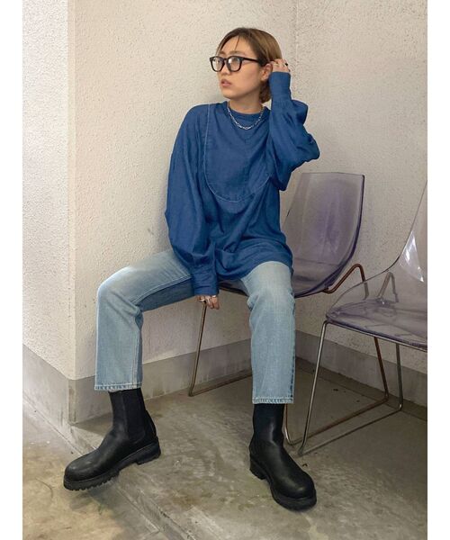 Ungrid（アングリッド）の「【10周年限定】オーガニックコットンバイカラーデニム（デニムパンツ・レディース・ブルー・24inch/25inch/26inch）」の12枚目の写真