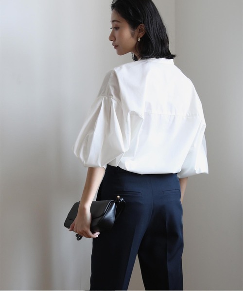 UR'S（ユアーズ）の「ボリューム袖ブラウス（シャツ/ブラウス・レディース・オフホワイト/ブラック/グリーン/ベージュ系その他/ブルー系その他/ピンク/グリーン系その他/ブルー/ダークブラウン/ネイビー/ナチュラル・S/L/M）」の18枚目の写真