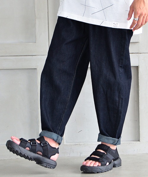 MinoriTY（マイノリティ）の「【MinoriTY】ワイドバルーンデニムパンツ バルーンパンツ メンズ リジット オーバーサイズ 秋服 夏服（デニムパンツ・メンズ・ブルー/ブルー系その他・MEDIUM/LARGE）」の2枚目の写真