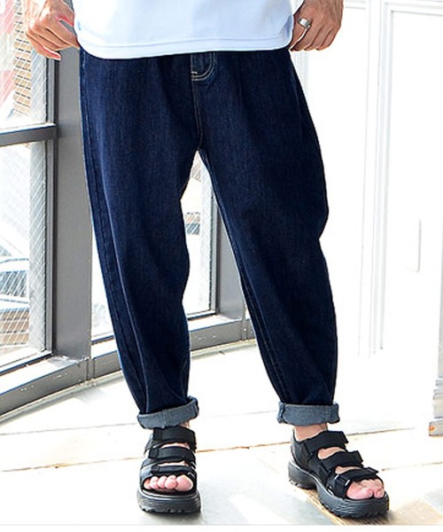 MinoriTY（マイノリティ）の「【MinoriTY】ワイドバルーンデニムパンツ バルーンパンツ メンズ リジット オーバーサイズ 秋服 夏服（デニムパンツ・メンズ・ブルー/ブルー系その他・MEDIUM/LARGE）」の9枚目の写真