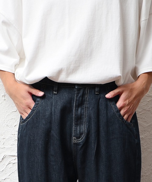 MinoriTY（マイノリティ）の「【MinoriTY】ワイドバルーンデニムパンツ バルーンパンツ メンズ リジット オーバーサイズ 秋服 夏服（デニムパンツ・メンズ・ブルー/ブルー系その他・MEDIUM/LARGE）」の7枚目の写真