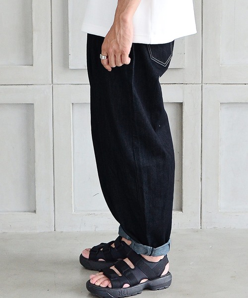 MinoriTY（マイノリティ）の「【MinoriTY】ワイドバルーンデニムパンツ バルーンパンツ メンズ リジット オーバーサイズ 秋服 夏服（デニムパンツ・メンズ・ブルー/ブルー系その他・MEDIUM/LARGE）」の8枚目の写真