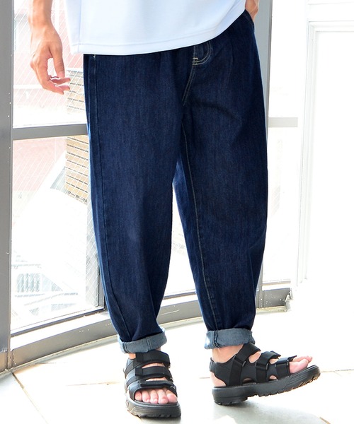 MinoriTY（マイノリティ）の「【MinoriTY】ワイドバルーンデニムパンツ バルーンパンツ メンズ リジット オーバーサイズ 秋服 夏服（デニムパンツ・メンズ・ブルー/ブルー系その他・MEDIUM/LARGE）」の15枚目の写真