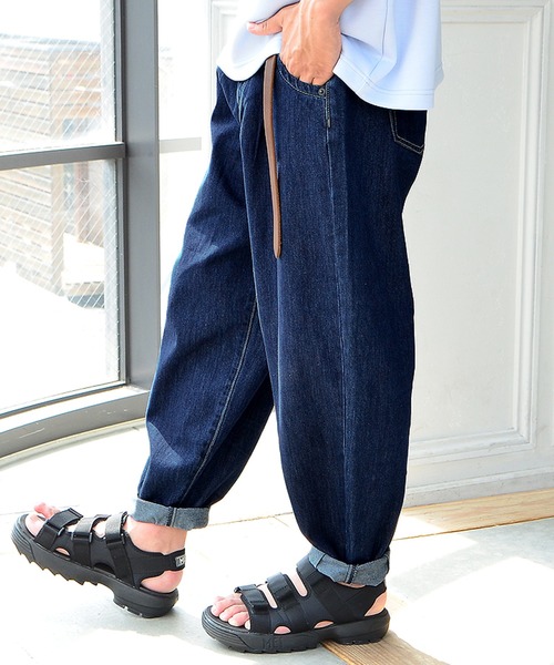 MinoriTY（マイノリティ）の「【MinoriTY】ワイドバルーンデニムパンツ バルーンパンツ メンズ リジット オーバーサイズ 秋服 夏服（デニムパンツ・メンズ・ブルー/ブルー系その他・MEDIUM/LARGE）」の12枚目の写真