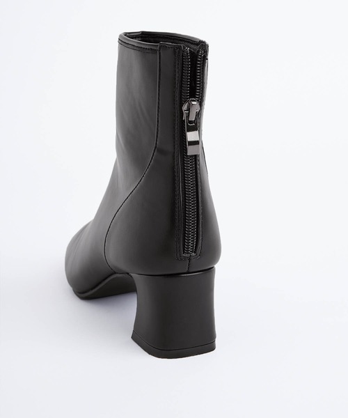 BONLECILL(ボンルシール)の「スクエアトゥ パイピング ショートブーツ(ブーツ・レディース・ライトグリーン/ブラック/ベージュ/ブラウン・L/M/S)」の6枚目の写真