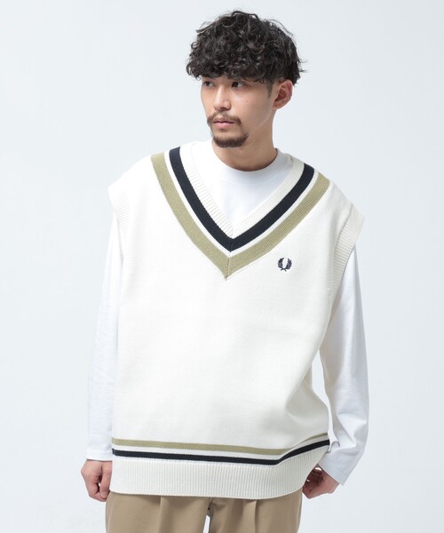 フレッドペリー　ベスト 楽天市場】フレッドペリー FRED PERRY ベスト メンズ ワッフル