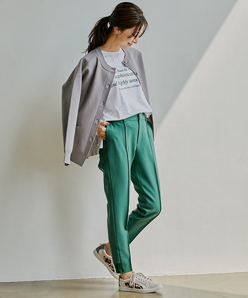 BARNYARDSTORM(バンヤードストーム)の「BARNYARDSTORM / 裾リブダブルクロスパンツ(その他パンツ・レディース・グリーン/グレー/ブラック・00/0/1/2)」の4枚目の写真