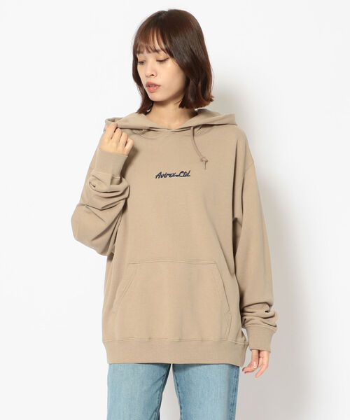 AVIREX（アヴィレックス）の「【Women's】ピンナップ ガール プルオーバー パーカー / PIN UP GIRL PULLOVER PARKA / アヴィレックス / AVIREX（パーカー・レディース・ホワイト/ブラック/ベージュ/ブルーグレー・FREE）」の5枚目の写真