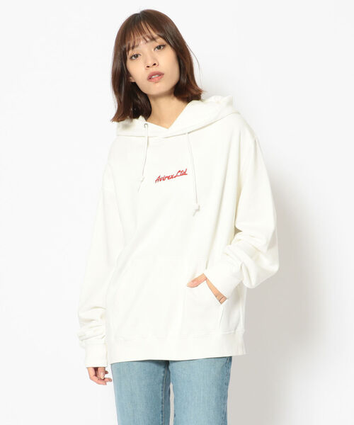 AVIREX（アヴィレックス）の「【Women's】ピンナップ ガール プルオーバー パーカー / PIN UP GIRL PULLOVER PARKA / アヴィレックス / AVIREX（パーカー・レディース・ホワイト/ブラック/ベージュ/ブルーグレー・FREE）」の8枚目の写真