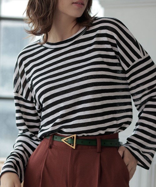 DONOBAN（ドノバン）の「本革トライアングルバックルベルト（ベルト・レディース・グリーン/ブラック/ブラウン・F）」の3枚目の写真