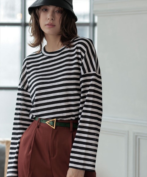 DONOBAN（ドノバン）の「本革トライアングルバックルベルト（ベルト・レディース・グリーン/ブラック/ブラウン・F）」の7枚目の写真