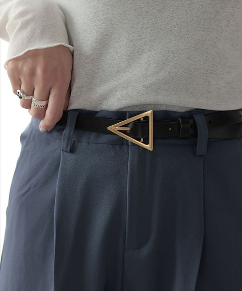 DONOBAN（ドノバン）の「本革トライアングルバックルベルト（ベルト・レディース・グリーン/ブラック/ブラウン・F）」の9枚目の写真