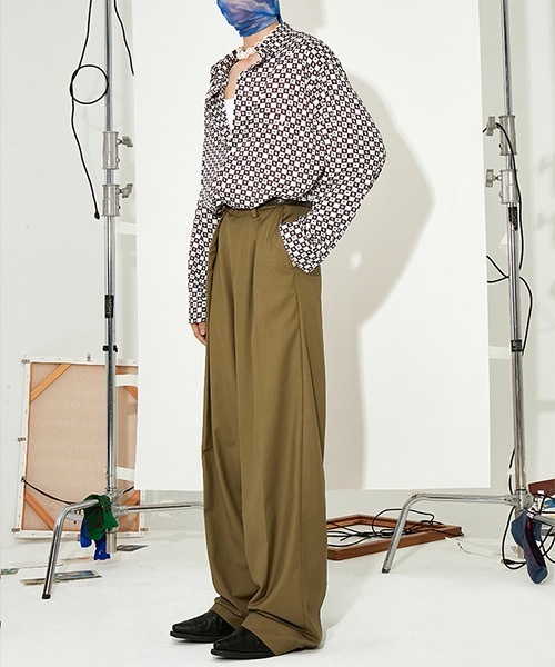 MIXSEVEN（ミックスセブン）の「ハイウェストドレープベージュパンツ MX21S34【MIX SEVEN】（スラックス・メンズ・ブラウン・M/L/S）」の7枚目の写真