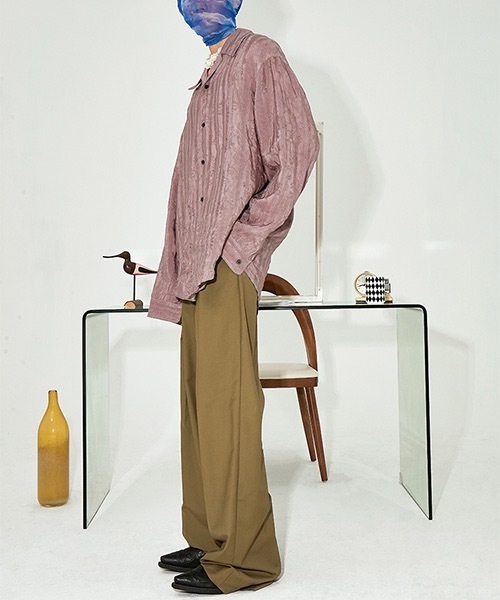 MIXSEVEN（ミックスセブン）の「ハイウェストドレープベージュパンツ MX21S34【MIX SEVEN】（スラックス・メンズ・ブラウン・M/L/S）」の8枚目の写真