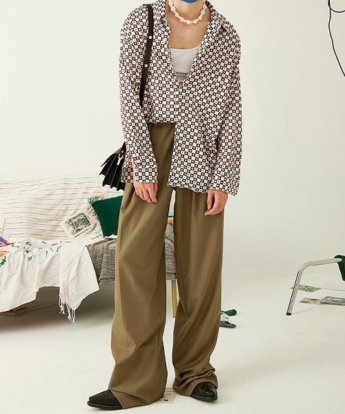 MIXSEVEN（ミックスセブン）の「ハイウェストドレープベージュパンツ MX21S34【MIX SEVEN】（スラックス・メンズ・ブラウン・M/L/S）」の17枚目の写真