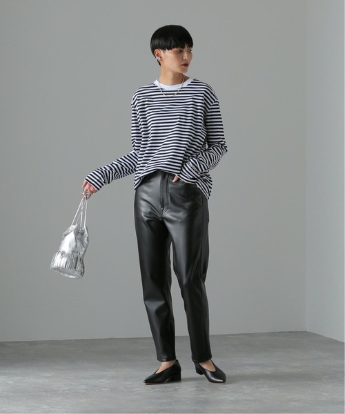 JOURNAL STANDARD(ジャーナルスタンダード)の「フェイクレザーパンツ(その他パンツ・レディース・ブラック/アイボリー・38/36)」の9枚目の写真