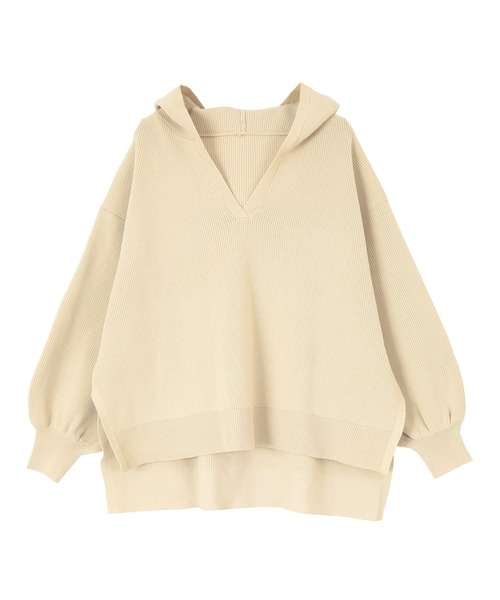 titivate（ティティベイト）の「ゆるﾆｯﾄｽｷｯﾊﾟｰﾊﾟｰｶｰ（パーカー・レディース・ブラック/モカ/ライトベージュ・S/M）」の10枚目の写真