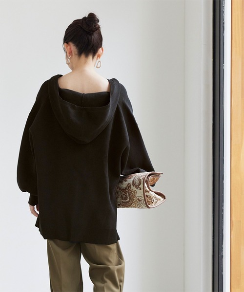 titivate（ティティベイト）の「ゆるﾆｯﾄｽｷｯﾊﾟｰﾊﾟｰｶｰ（パーカー・レディース・ブラック/モカ/ライトベージュ・S/M）」の18枚目の写真