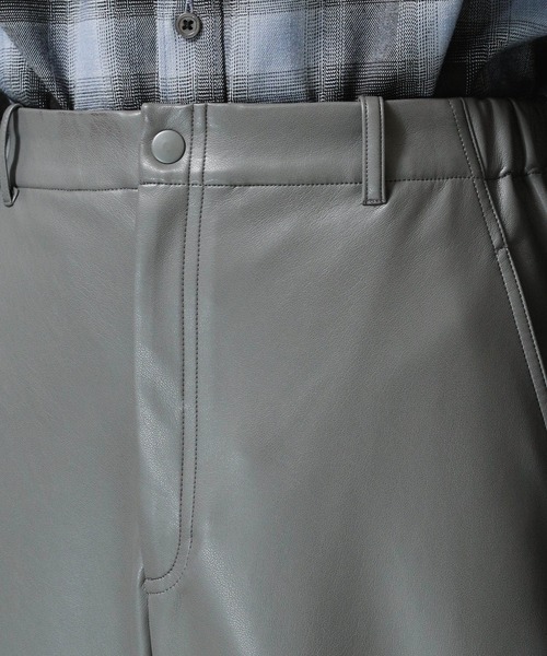 NANO universe（ナノユニバース）の「VEGAN LEATHER イージーパンツ（その他パンツ・メンズ・ブラック/グレー・S/L/M）」の7枚目の写真