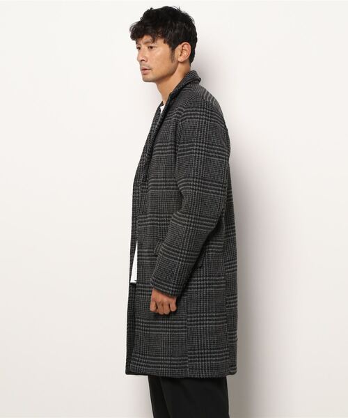 Burner(バーナー)の「【BURNER SELECT】メルトンチェスターコート(チェスターコート・メンズ・ブラック/グレー/ネイビー/チェック・M/XL/L)」の7枚目の写真