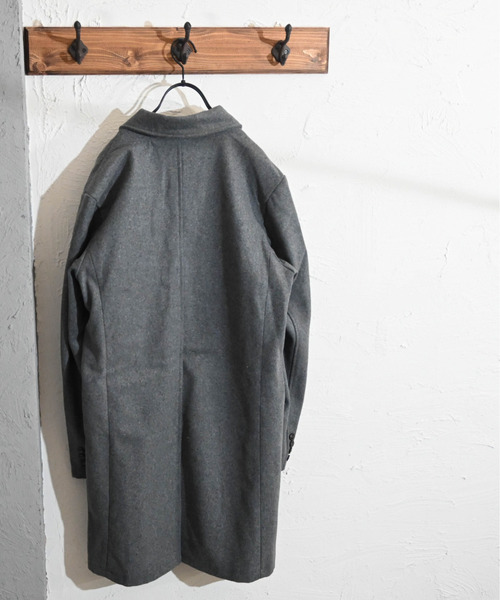 Burner(バーナー)の「【BURNER SELECT】メルトンチェスターコート(チェスターコート・メンズ・ブラック/グレー/ネイビー/チェック・M/XL/L)」の11枚目の写真