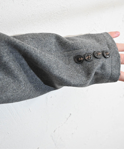 Burner(バーナー)の「【BURNER SELECT】メルトンチェスターコート(チェスターコート・メンズ・ブラック/グレー/ネイビー/チェック・M/XL/L)」の14枚目の写真