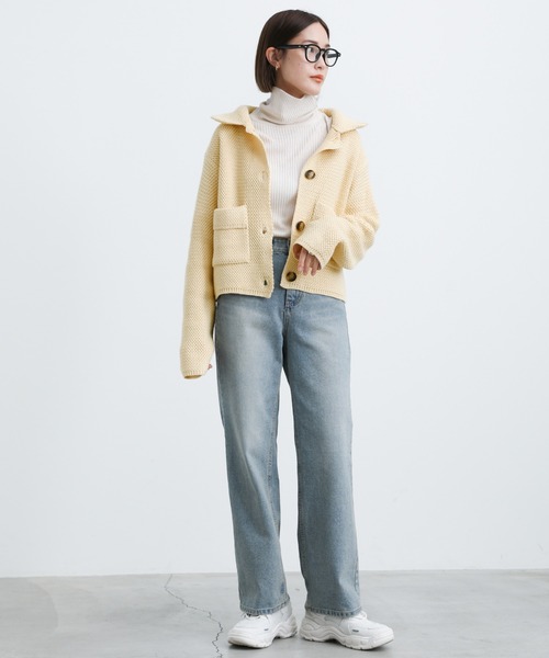 select MOCA(セレクトモカ)の「2021 AW レトロニットカーディガン(カーディガン/ボレロ・レディース・ブラウン/ペールイエロー/グリーン・FREE)」の8枚目の写真
