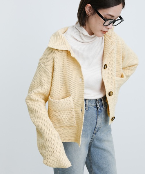 select MOCA(セレクトモカ)の「2021 AW レトロニットカーディガン(カーディガン/ボレロ・レディース・ブラウン/ペールイエロー/グリーン・FREE)」の10枚目の写真