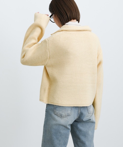 select MOCA(セレクトモカ)の「2021 AW レトロニットカーディガン(カーディガン/ボレロ・レディース・ブラウン/ペールイエロー/グリーン・FREE)」の11枚目の写真