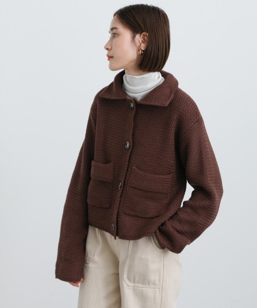 select MOCA(セレクトモカ)の「2021 AW レトロニットカーディガン(カーディガン/ボレロ・レディース・ブラウン/ペールイエロー/グリーン・FREE)」の19枚目の写真