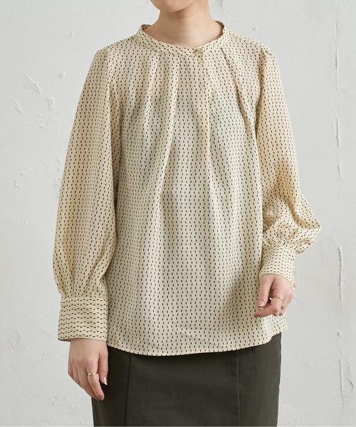 natural couture(ナチュラルクチュール)の「お上品タックブラウス(シャツ/ブラウス・レディース・ネイビー/ピンク/アイボリー/その他1/その他2/その他3・FREE)」の15枚目の写真
