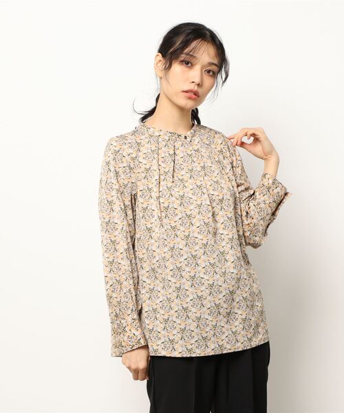 natural couture(ナチュラルクチュール)の「お上品タックブラウス(シャツ/ブラウス・レディース・ネイビー/ピンク/アイボリー/その他1/その他2/その他3・FREE)」の9枚目の写真