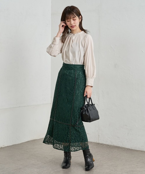 natural couture(ナチュラルクチュール)の「お上品タックブラウス(シャツ/ブラウス・レディース・ネイビー/ピンク/アイボリー/その他1/その他2/その他3・FREE)」の22枚目の写真