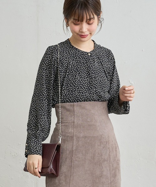 natural couture(ナチュラルクチュール)の「お上品タックブラウス(シャツ/ブラウス・レディース・ネイビー/ピンク/アイボリー/その他1/その他2/その他3・FREE)」の10枚目の写真