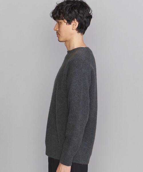 BEAUTY&YOUTH UNITED ARROWS（ビューティーアンドユースユナイテッドアローズ）の「BY エアシャギー アルパカ ニット（ニット/セーター・メンズ・オリーブ/ターコイズブルー/クリーム/ナチュラル・S/M/L/XL）」の6枚目の写真