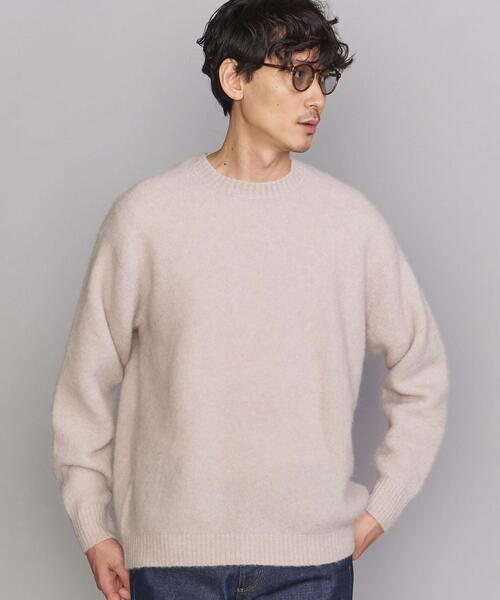 BEAUTY&YOUTH UNITED ARROWS（ビューティーアンドユースユナイテッドアローズ）の「BY エアシャギー アルパカ ニット（ニット/セーター・メンズ・オリーブ/ターコイズブルー/クリーム/ナチュラル・S/M/L/XL）」の13枚目の写真