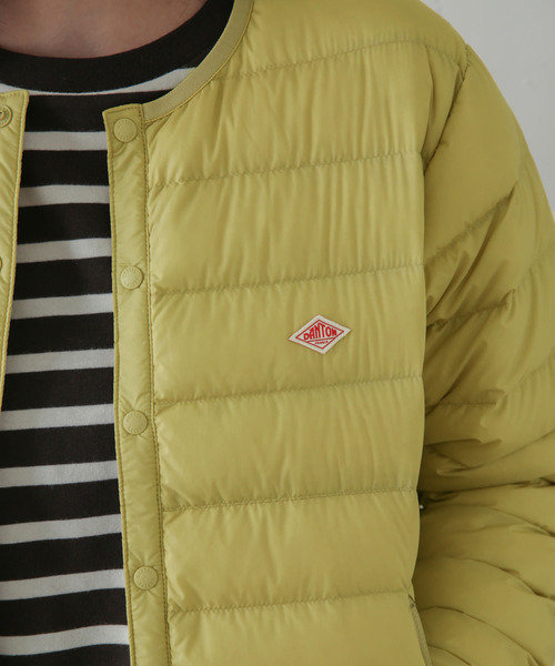 DANTON（ダントン）の「DANTON　INNER DOWN CREW-NECK JACKET（ダウンジャケット/コート・レディース・ホワイト/ネイビー/グレー/ブラック/ベージュ/イエロー・MEDIUM）」の7枚目の写真