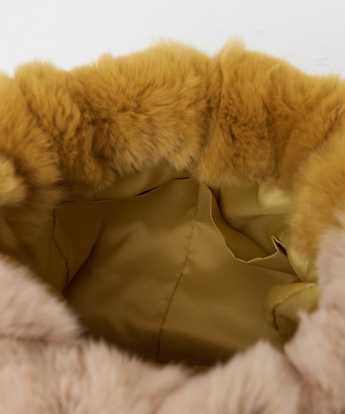 LOWELL things(ロウェル シングス)の「Relay/レッキスドロスト巾着ファーBAG(ショルダーバッグ・レディース・イエロー/ブルー/アイボリー/スミクロ・フリー)」の20枚目の写真