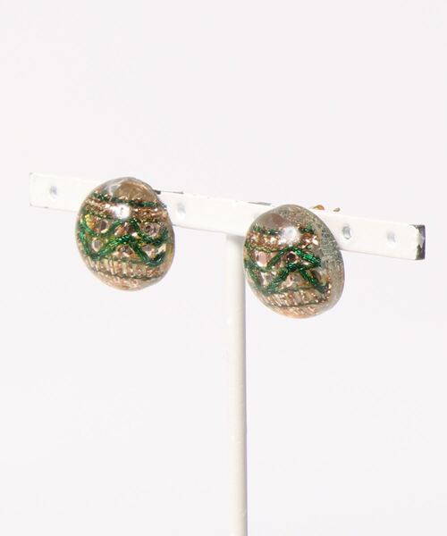 tone(トーン)の「【hazeleyes】storyseries ヴィンテージレジンピアス(MA)(ピアス(両耳用)・レディース・ダークグリーン/パープル/ブラウン/レッド/チェリーレッド/パープル系1/グリーン/シルバー・FREE)」の5枚目の写真
