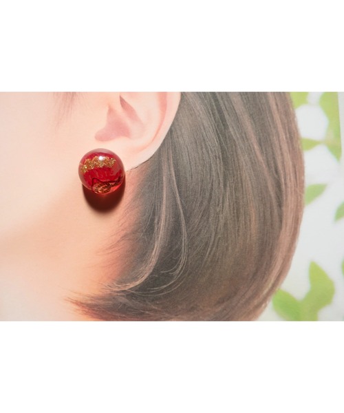tone(トーン)の「【hazeleyes】storyseries ヴィンテージレジンピアス(MA)(ピアス(両耳用)・レディース・ダークグリーン/パープル/ブラウン/レッド/チェリーレッド/パープル系1/グリーン/シルバー・FREE)」の17枚目の写真