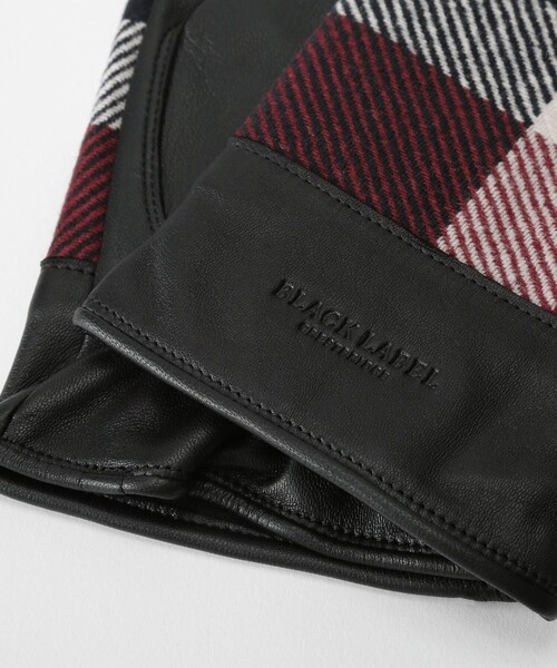 BLACK LABEL レザー手袋 Lサイズ チェック柄　ブラックレーベル BLACK LABEL CRESTBRIDGE（ブラックレーベル・クレストブリッジ）の