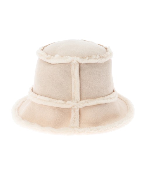 Green　Parks（グリーンパークス）の「・ムートンリバーシブルハット＊（ハット・レディース・ブラック/アイボリー/カーキ・FREE）」の12枚目の写真