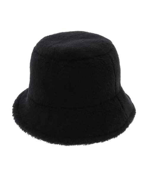 Green　Parks（グリーンパークス）の「・ムートンリバーシブルハット＊（ハット・レディース・ブラック/アイボリー/カーキ・FREE）」の11枚目の写真