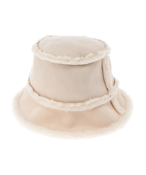 Green　Parks（グリーンパークス）の「・ムートンリバーシブルハット＊（ハット・レディース・ブラック/アイボリー/カーキ・FREE）」の9枚目の写真