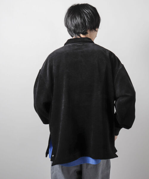 GLOSTER(グロスター)の「【GLOSTER/グロスター】ベロアポロ ロングスリーブ サイドスリット(ポロシャツ・メンズ・ワイン/ブラック/グレー・MEDIUM/LARGE)」の21枚目の写真