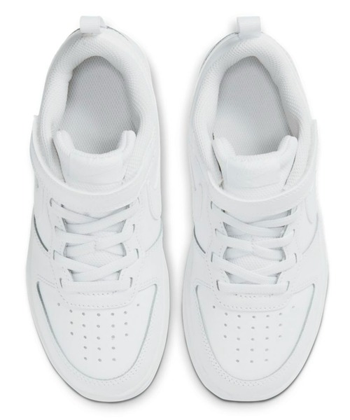 NIKE（ナイキ）の「NIKE/ナイキ COURT BOROUGH LOW コートバーロウ　ゴムひも ベルクロ BQ5451（スニーカー・キッズ・ブラック×グレー/グレー×ピンク/ホワイト×ネイビー/ホワイト×ホワイト・17.0cm/18.0cm/19.0cm/20.0cm/22.0cm/21.0cm）」の7枚目の写真