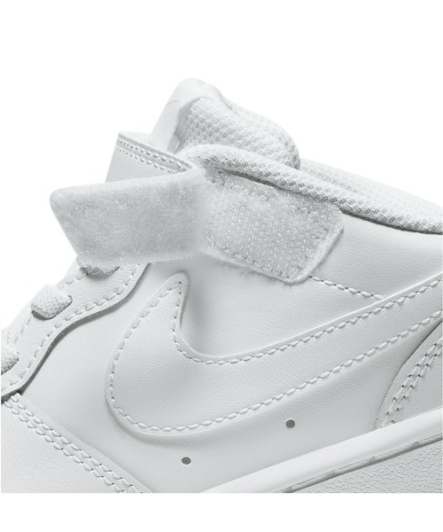 NIKE（ナイキ）の「NIKE/ナイキ COURT BOROUGH LOW コートバーロウ　ゴムひも ベルクロ BQ5451（スニーカー・キッズ・ブラック×グレー/グレー×ピンク/ホワイト×ネイビー/ホワイト×ホワイト・17.0cm/18.0cm/19.0cm/20.0cm/22.0cm/21.0cm）」の8枚目の写真