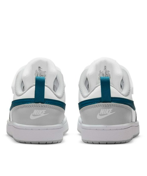 NIKE（ナイキ）の「NIKE/ナイキ COURT BOROUGH LOW コートバーロウ　ゴムひも ベルクロ BQ5451（スニーカー・キッズ・ブラック×グレー/グレー×ピンク/ホワイト×ネイビー/ホワイト×ホワイト・17.0cm/18.0cm/19.0cm/20.0cm/22.0cm/21.0cm）」の14枚目の写真