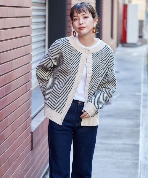 cepo（セポ）の「２WAYニットカーデ　柄アソート（カーディガン/ボレロ・レディース・グレー/オフホワイト/ホワイト系その他/グリーン・M）」の11枚目の写真