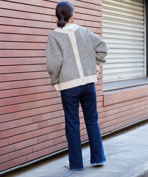 cepo（セポ）の「２WAYニットカーデ　柄アソート（カーディガン/ボレロ・レディース・グレー/オフホワイト/ホワイト系その他/グリーン・M）」の18枚目の写真